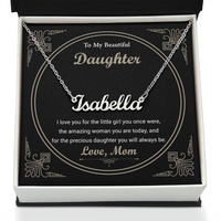 Load image into Gallery viewer, Custom Name Necklace With a Message Card - Gift For Your Daughter
