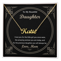Load image into Gallery viewer, Custom Name Necklace With a Message Card - Gift For Your Daughter

