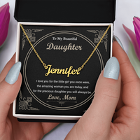 Load image into Gallery viewer, Custom Name Necklace With a Message Card - Gift For Your Daughter
