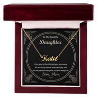 Load image into Gallery viewer, Custom Name Necklace With a Message Card - Gift For Your Daughter
