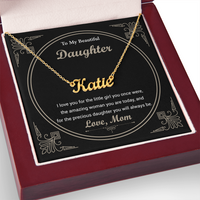 Load image into Gallery viewer, Custom Name Necklace With a Message Card - Gift For Your Daughter
