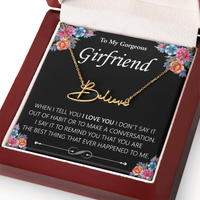 Load image into Gallery viewer, Custom Signature Name Necklace - Gift For Your Girlfriend
