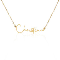Load image into Gallery viewer, Non-Message Card Signature Style Custom Name Necklace
