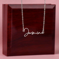 Load image into Gallery viewer, Non-Message Card Signature Style Custom Name Necklace
