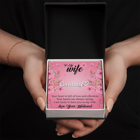 Load image into Gallery viewer, Custom Heart + Name Necklace For Your Wife
