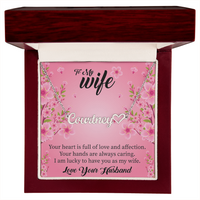 Load image into Gallery viewer, Custom Heart + Name Necklace For Your Wife
