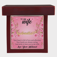 Load image into Gallery viewer, Custom Heart + Name Necklace For Your Wife
