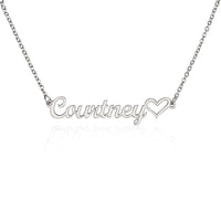 Load image into Gallery viewer, Custom Non-Message Card Heart Name Necklace
