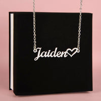 Load image into Gallery viewer, Custom Non-Message Card Heart Name Necklace
