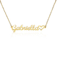 Load image into Gallery viewer, Custom Non-Message Card Heart Name Necklace
