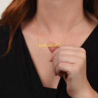 Load image into Gallery viewer, Custom Non-Message Card Heart Name Necklace
