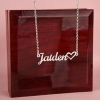 Load image into Gallery viewer, Custom Non-Message Card Heart Name Necklace
