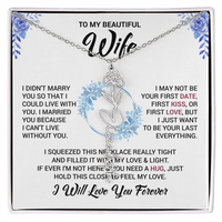 Load image into Gallery viewer, Custom Flower + Name + Message Necklace - Gift For Your Wife
