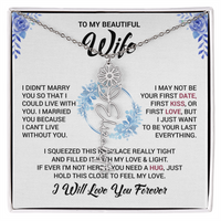 Load image into Gallery viewer, Custom Flower + Name + Message Necklace - Gift For Your Wife
