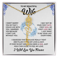 Load image into Gallery viewer, Custom Flower + Name + Message Necklace - Gift For Your Wife
