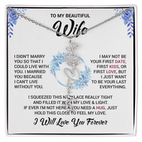 Load image into Gallery viewer, Custom Flower + Name + Message Necklace - Gift For Your Wife
