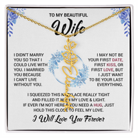 Load image into Gallery viewer, Custom Flower + Name + Message Necklace - Gift For Your Wife
