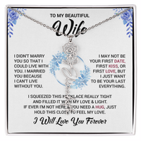Load image into Gallery viewer, Custom Flower + Name + Message Necklace - Gift For Your Wife
