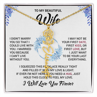 Load image into Gallery viewer, Custom Flower + Name + Message Necklace - Gift For Your Wife
