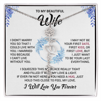 Load image into Gallery viewer, Custom Flower + Name + Message Necklace - Gift For Your Wife

