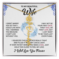 Load image into Gallery viewer, Custom Flower + Name + Message Necklace - Gift For Your Wife
