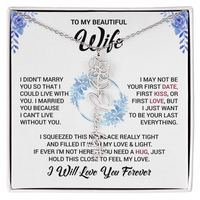 Load image into Gallery viewer, Custom Flower + Name + Message Necklace - Gift For Your Wife
