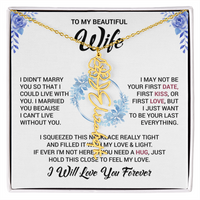 Load image into Gallery viewer, Custom Flower + Name + Message Necklace - Gift For Your Wife
