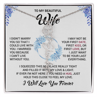 Load image into Gallery viewer, Custom Flower + Name + Message Necklace - Gift For Your Wife
