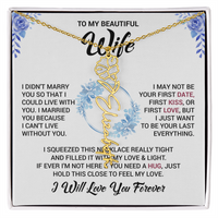 Load image into Gallery viewer, Custom Flower + Name + Message Necklace - Gift For Your Wife
