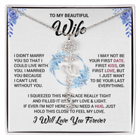 Load image into Gallery viewer, Custom Flower + Name + Message Necklace - Gift For Your Wife
