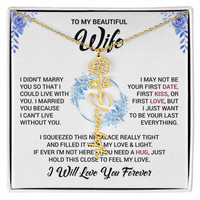 Load image into Gallery viewer, Custom Flower + Name + Message Necklace - Gift For Your Wife
