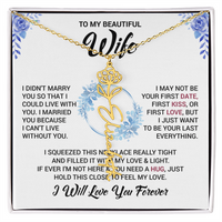 Load image into Gallery viewer, Custom Flower + Name + Message Necklace - Gift For Your Wife
