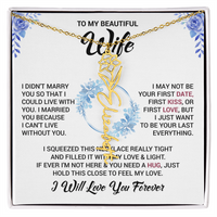 Load image into Gallery viewer, Custom Flower + Name + Message Necklace - Gift For Your Wife
