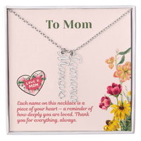 Load image into Gallery viewer, Custom Multi Vertical Name Necklace - Gift For Mom
