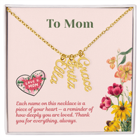 Load image into Gallery viewer, Custom Multi Vertical Name Necklace - Gift For Mom
