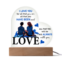 Load image into Gallery viewer, I will always with you - Acrylic Heart Night Light
