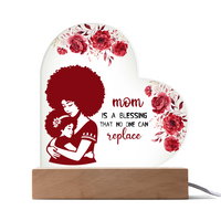 Load image into Gallery viewer, Mom is a blessing - Acrylic Heart Night Light
