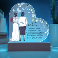 Load image into Gallery viewer, Love You Forever - Mom - Acrylic Heart Night Light

