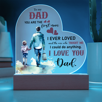 Load image into Gallery viewer, Love You Dad - Acrylic Heart Night Light
