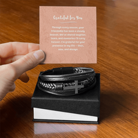 Load image into Gallery viewer, Your Friendship Means Everything - Men&#39;s Cross Bracelet
