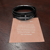 Load image into Gallery viewer, Your Friendship Means Everything - Men&#39;s Cross Bracelet
