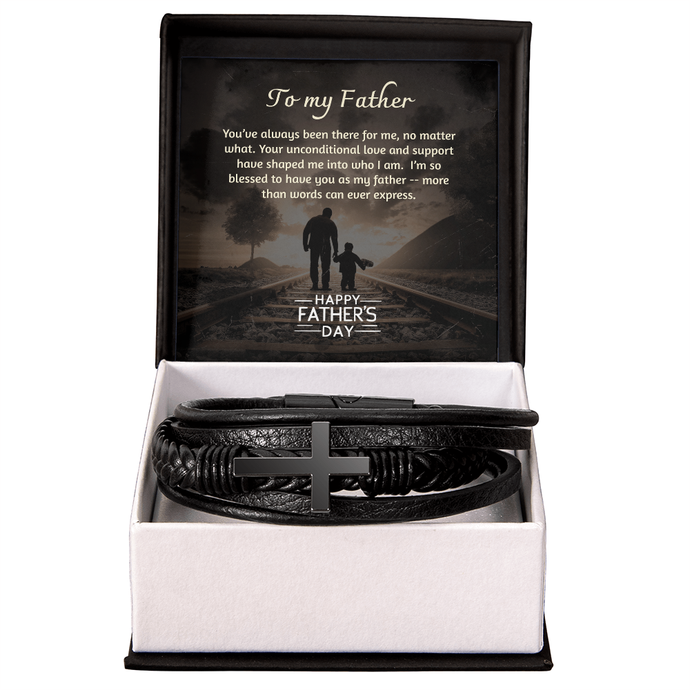 Dad - I'm So Blessed To Have You - Men's Cross Bracelet