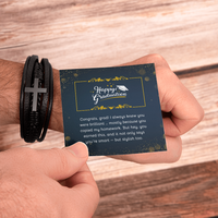 Load image into Gallery viewer, Smart Looks Good on You - Graduation Gift Men&#39;s Cross Bracelet

