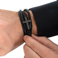 Load image into Gallery viewer, Your Friendship Means Everything - Men&#39;s Cross Bracelet
