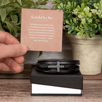 Load image into Gallery viewer, Your Friendship Means Everything - Men&#39;s Cross Bracelet
