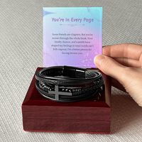 Load image into Gallery viewer, Forever Part of My Story - Men's Cross Bracelet
