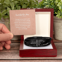 Load image into Gallery viewer, Your Friendship Means Everything - Men&#39;s Cross Bracelet
