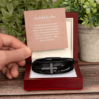 Load image into Gallery viewer, Your Friendship Means Everything - Men&#39;s Cross Bracelet
