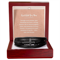 Load image into Gallery viewer, Your Friendship Means Everything - Men&#39;s Cross Bracelet
