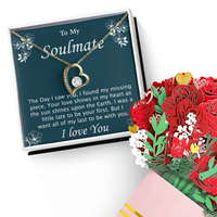 Load image into Gallery viewer, To My Soulmate - Forever Love Necklace &amp; Sweetest Flower Bouquet

